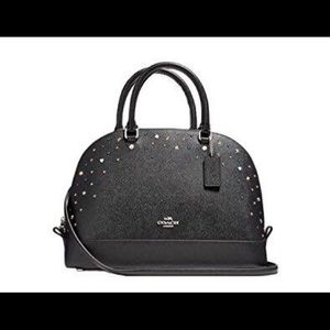 Brand new with tags black studded coach satchel